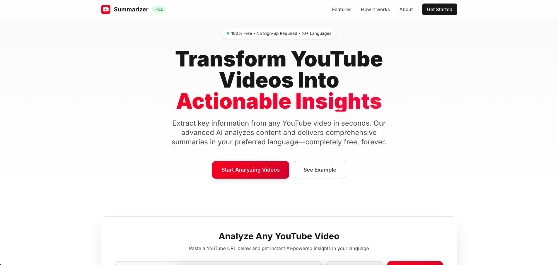 youtube-summarize preview